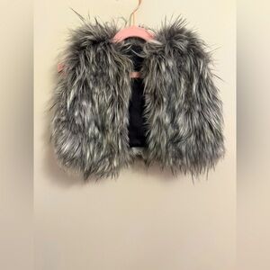 Faux fur baby vest